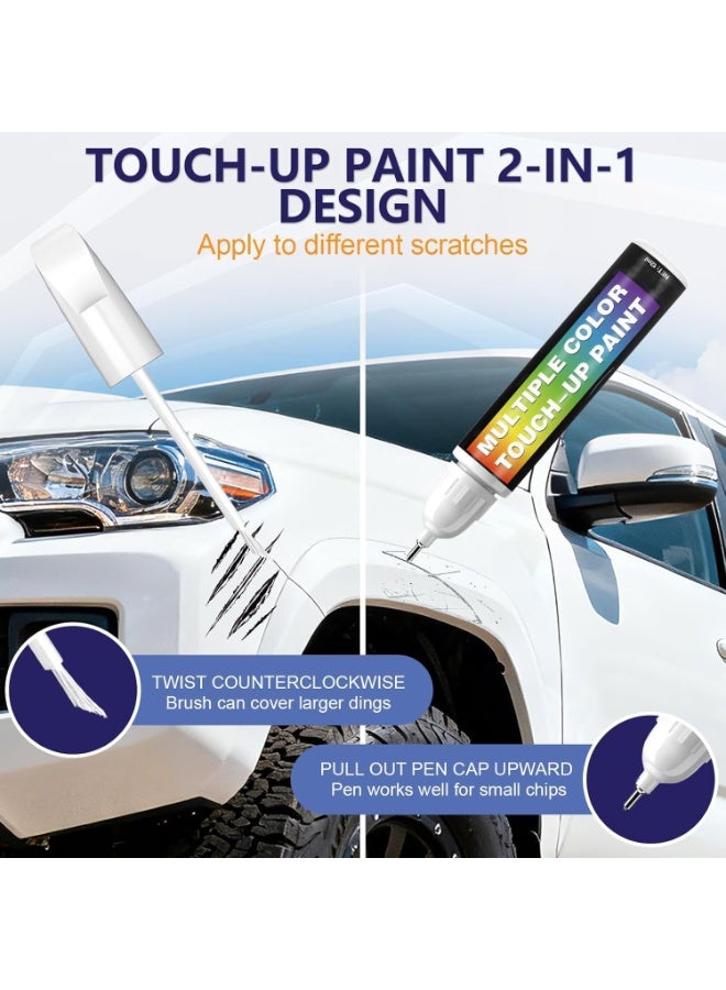 ATRJSZ Mulitiple Color Touch-up Paint, Universal Car Touch Up Paint Pen, Pro Grade Quick Drying Mirror Polish Effect, Quick & Easy Premium Car Scratch Remover, Easy to Use (White) - Image 2