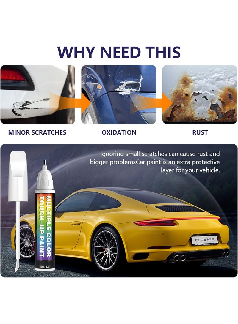 ATRJSZ Mulitiple Color Touch-up Paint, Universal Car Touch Up Paint Pen, Pro Grade Quick Drying Mirror Polish Effect, Quick & Easy Premium Car Scratch Remover, Easy to Use (White) - Image 3