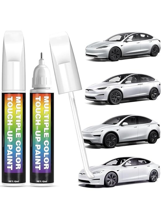 ATRJSZ Mulitiple Color Touch-up Paint, Universal Car Touch Up Paint Pen, Pro Grade Quick Drying Mirror Polish Effect, Quick & Easy Premium Car Scratch Remover, Easy to Use (White) - Image 1