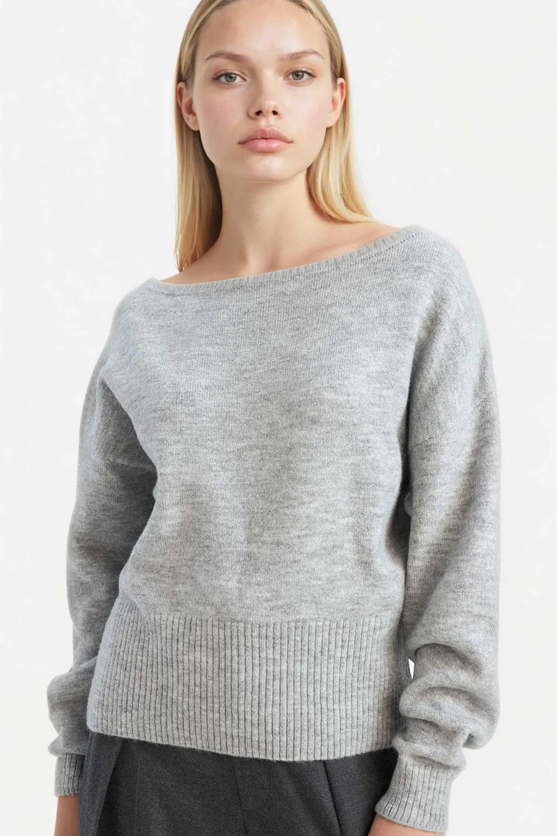 ديفاكتو Regular Fit Strapless Knitwear Pullover