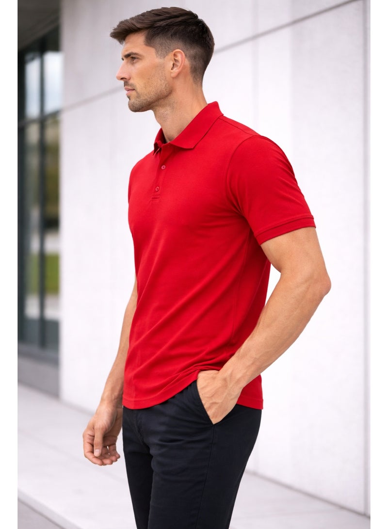 Caesar Men's polo shirt with collar and buttons - Image 2