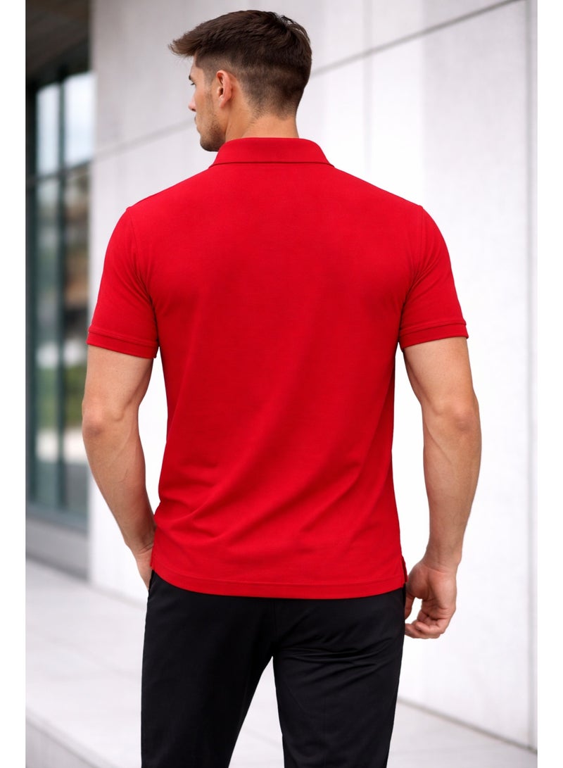Caesar Men's polo shirt with collar and buttons - Image 3