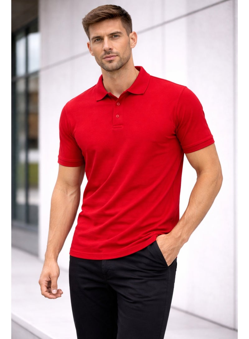 Caesar Men's polo shirt with collar and buttons - Image 1