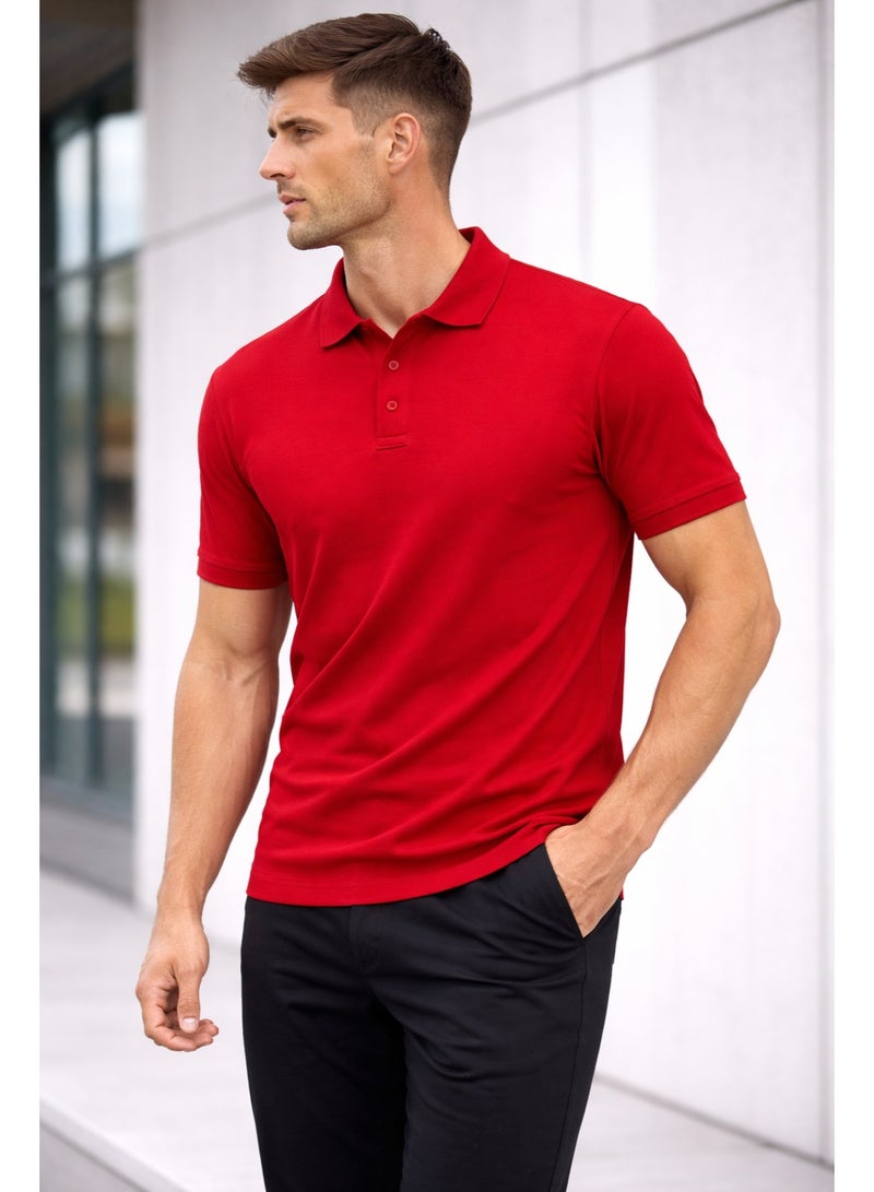 Caesar Men's polo shirt with collar and buttons - Image 4