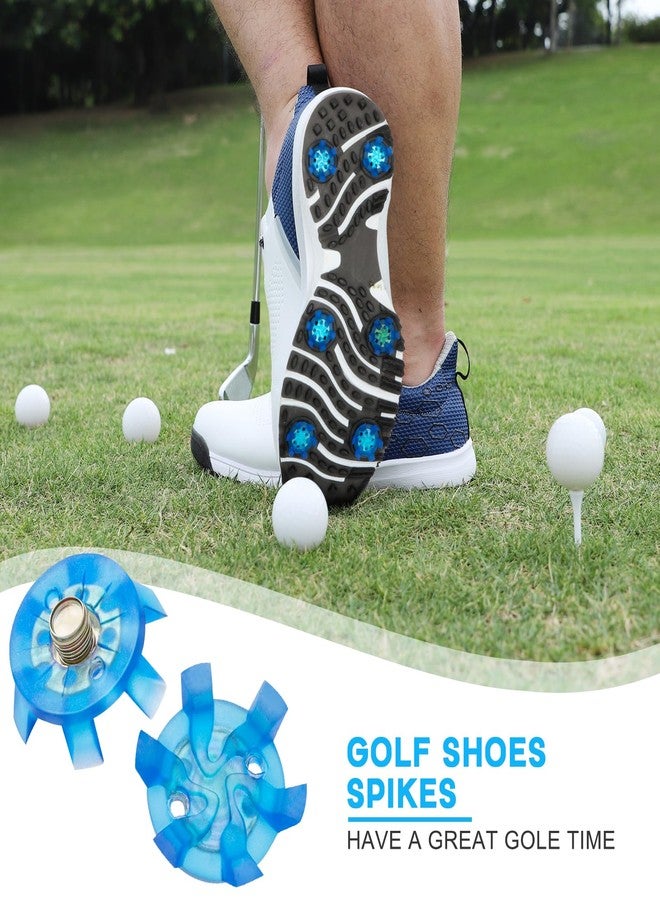 BAIRBRE 51Pcs Golf Spikes Set 50 Golf Shoe Spikes Replacements with 1 Black Cleats Spanner Metal Thread Screw 6 mm Dia Shoe Cleats Suitable for Use on Lawns or Golf Courses (Blue) - Image 5