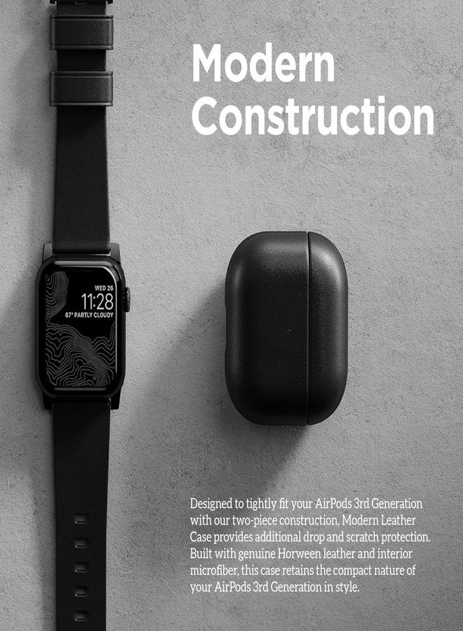 نوماد جراب Nomad AirPods V3 من الجلد الطبيعي الأسود، مناسب لسماعات AirPods من الجيل الثالث. - Image 3