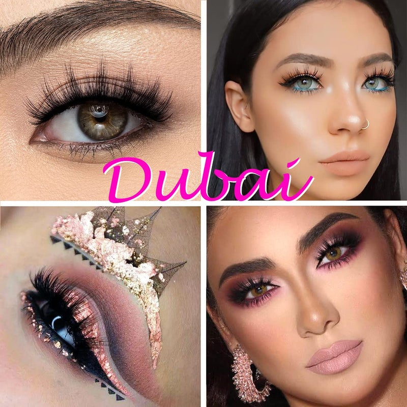 Eliace False Eyelashes Natural look 14mm, 15 Pairs Cat Eye Lashes Wispy Strips, 3D Mink Lashes Fake Eyelashes Fluffy Volume Dramatic Thick Cross Wispies Lash Thin Soft Band Comfortable Dubai Style - Image 3