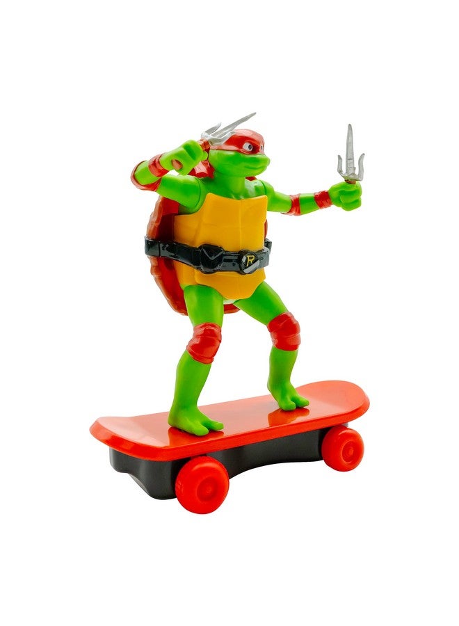 Teenage Mutant Ninja Turtles Teenage Mutant Ninja Turtles Toy, Raphael Sewer Shredder Pullback Skateboard, Mutant Mayhem TMNT Ninja Turtle Figure, Ages 3+  - Image 4