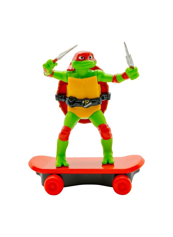 Teenage Mutant Ninja Turtles Teenage Mutant Ninja Turtles Toy, Raphael Sewer Shredder Pullback Skateboard, Mutant Mayhem TMNT Ninja Turtle Figure, Ages 3+  - Image 1