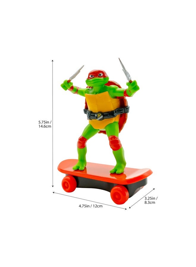 Teenage Mutant Ninja Turtles Teenage Mutant Ninja Turtles Toy, Raphael Sewer Shredder Pullback Skateboard, Mutant Mayhem TMNT Ninja Turtle Figure, Ages 3+  - Image 5