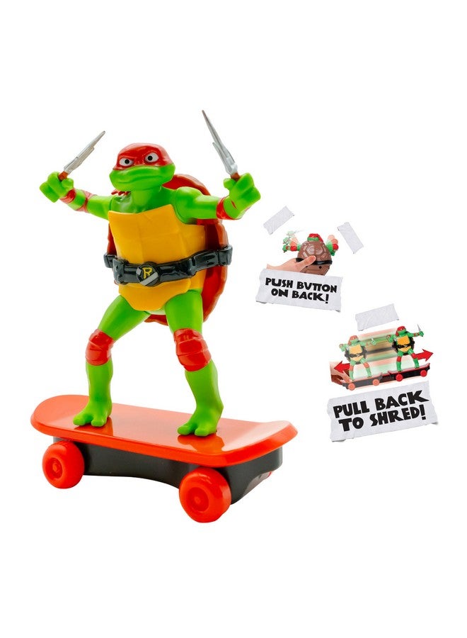 Teenage Mutant Ninja Turtles Teenage Mutant Ninja Turtles Toy, Raphael Sewer Shredder Pullback Skateboard, Mutant Mayhem TMNT Ninja Turtle Figure, Ages 3+  - Image 3