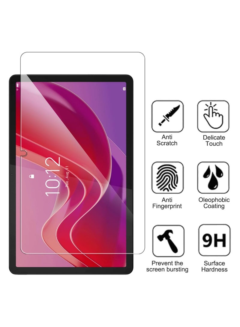 general Transparent protective case for Lenovo Tab M11 2024, with 2 tempered glass screen protectors, ultra-transparent soft TPU protective cover, lightweight flexible silicone shockproof sturdy back cover - Image 4