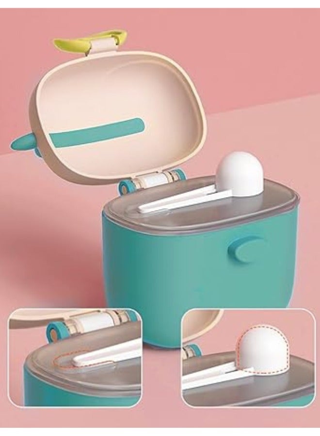 تويسو موزع مسحوق حليب الأطفال من Twisoo مع مغرفة، محكم الغلق، خالي من مادة BPA، مضاد للانسكاب، تخزين الوجبات الخفيفة قابل للتكديس، أخضر - Image 4