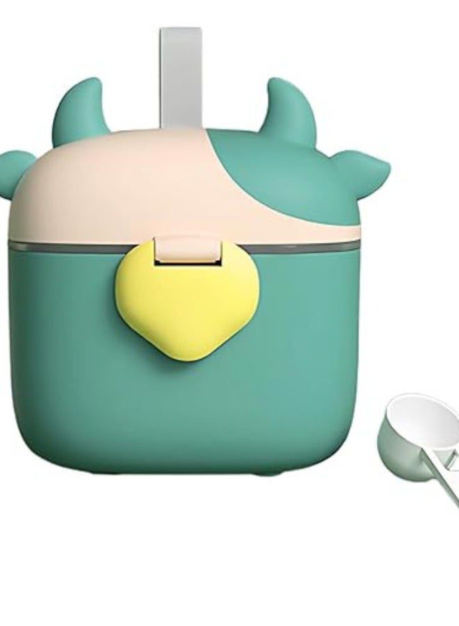 تويسو موزع مسحوق حليب الأطفال من Twisoo مع مغرفة، محكم الغلق، خالي من مادة BPA، مضاد للانسكاب، تخزين الوجبات الخفيفة قابل للتكديس، أخضر - Image 1