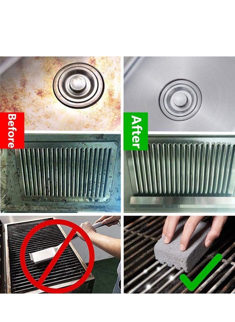 Griddle Grill Cleaning Brick Block - Pumice Cleaner Stone Tool - Cleaning Flat Top Grills or Griddles, Grills Grate - Removes Stubborn Grime for Restaurant, Outdoor, Home and Kitchen (4Pack) - Image 5