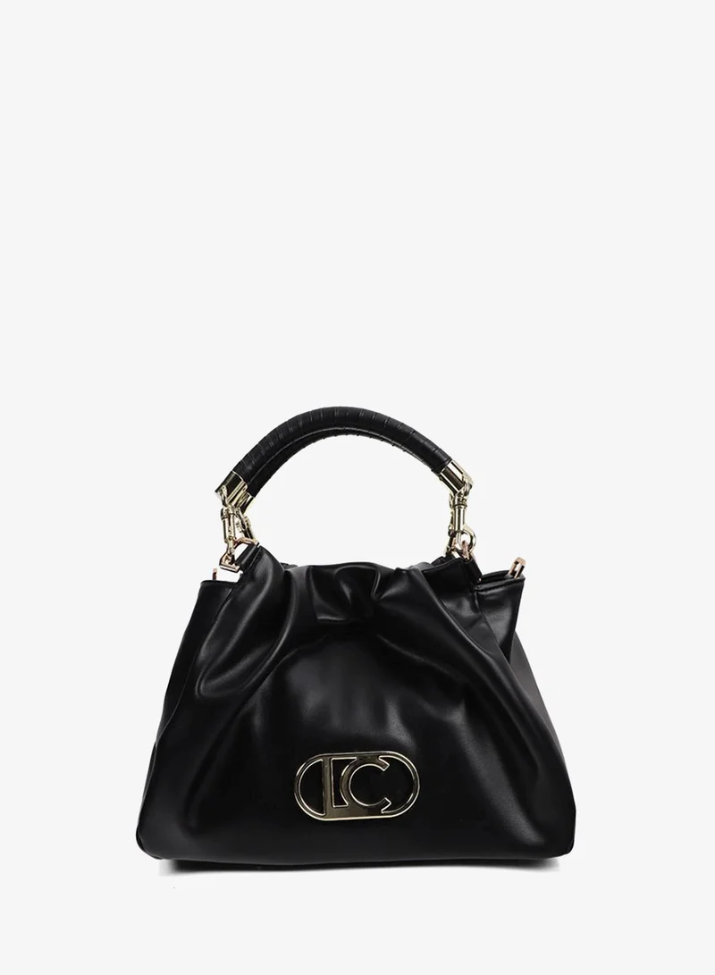 لولا كساديمونت Crossbody Bag Leather Effect with Braided Handle and Metal Details