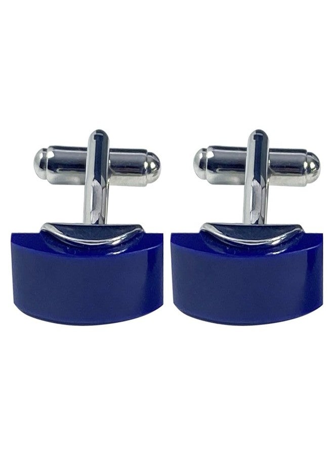 Peluche Saga Blue Cufflinks for Men - Image 1