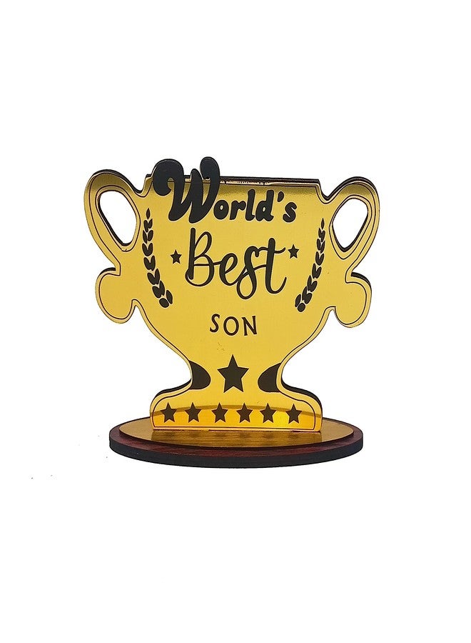 Northland Happy Birthday Son Greeting Card Gift Combo - Coffee Mug, World Best Son Trophy, Greeting Card - Birthday Gift for Son - Image 2
