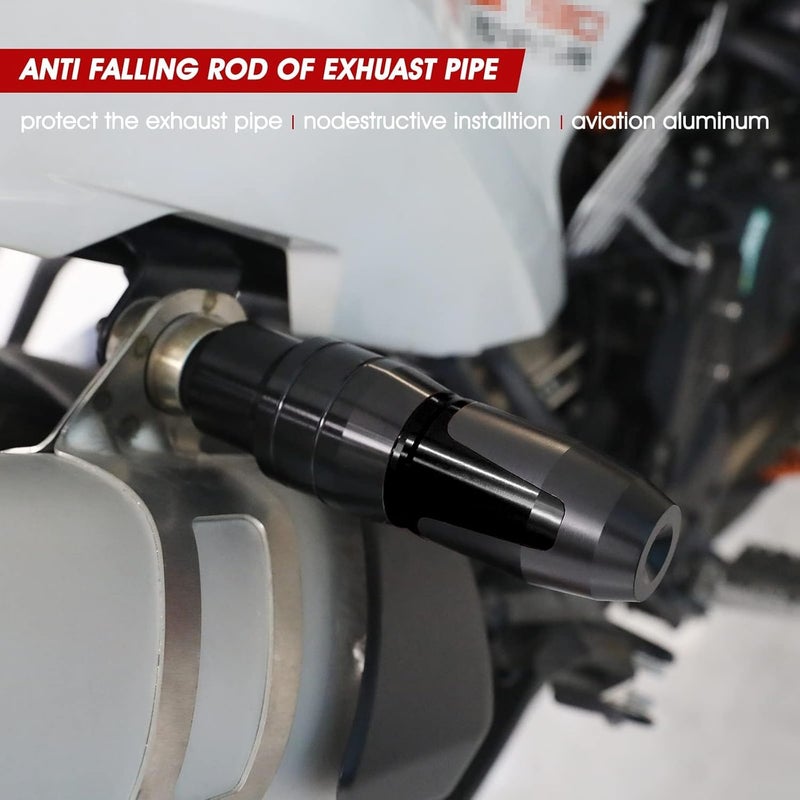 LANQIAN Universal Motorcycle Frame Sliders - Blue - Image 3