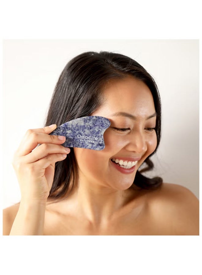 Odacite Odacité Crystal Contour Gua Sha - Blue Sodalite - Image 4