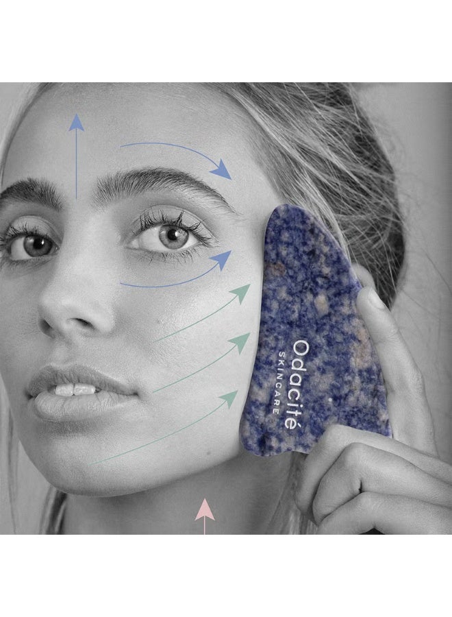 Odacite Odacité Crystal Contour Gua Sha - Blue Sodalite - Image 2