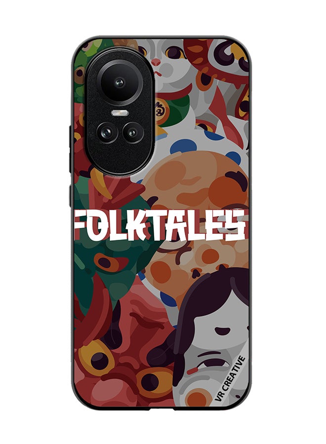 VR CREATIVE Protective Case Cover For Oppo Reno 10 Japanese Folk Tales Design Multicolour - Image 1