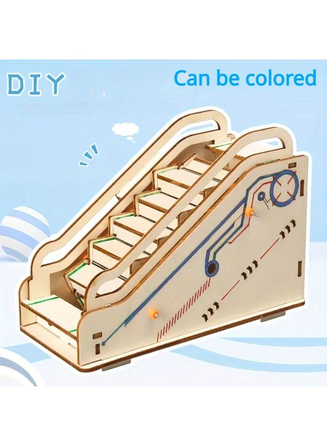 طقم نموذج السلم الكهربائي DIY للتجارب العلمية لعبة تعليمية STEM مجموعة واحدة - Image 1