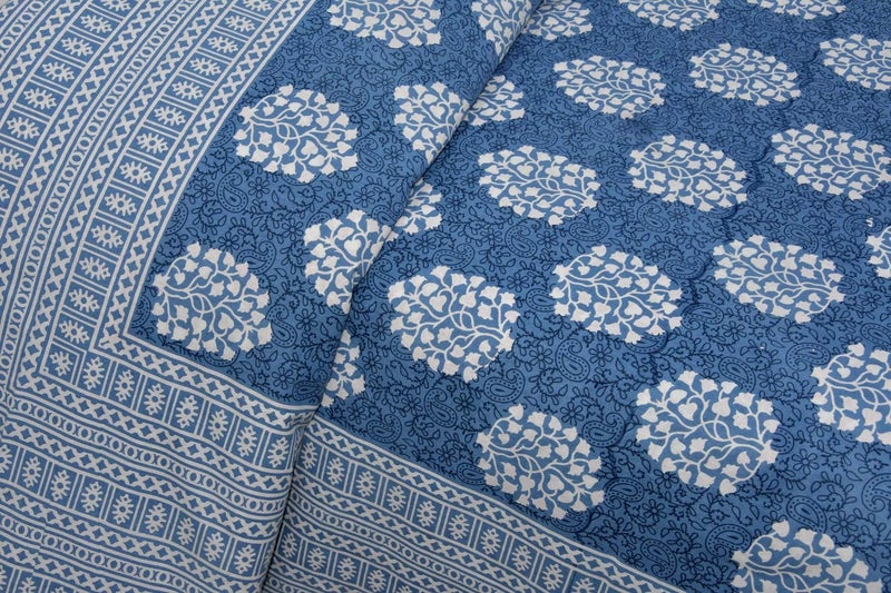 Adelia 280 Tc Jaipur Cotton Printed Ethnic King Size Bedsheets with Matching Pillow Covers for Double Bed King Size Beds - Image 2