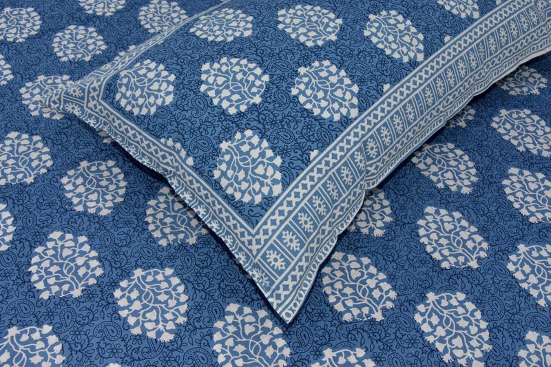 Adelia 280 Tc Jaipur Cotton Printed Ethnic King Size Bedsheets with Matching Pillow Covers for Double Bed King Size Beds - Image 3