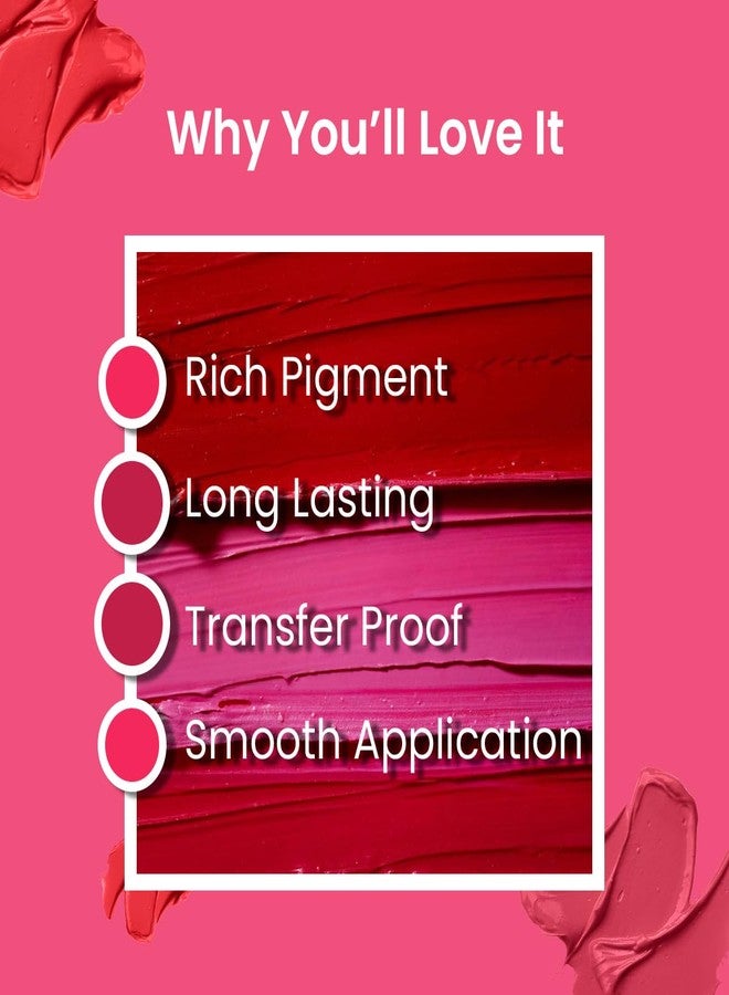 MATT LOOK Dare To Wear Matte Lip Color Lipstick|Highly Pigmented|Waterproof|Flawless Finish|Long Lasting|Matte Nude Colors|Non Transfer|Smudge Free|Long Lasting- Treasure Pink (3.5ml) - Image 2
