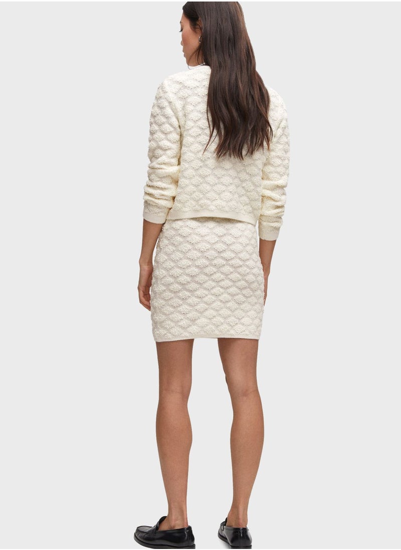 MANGO - Knitted Button Detail Cardigan - Image 1