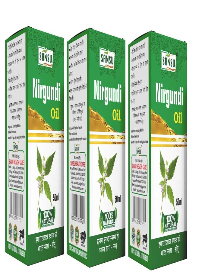 Sansu Nirgundi Oil 50ml, (Pack of 3) - Image 1