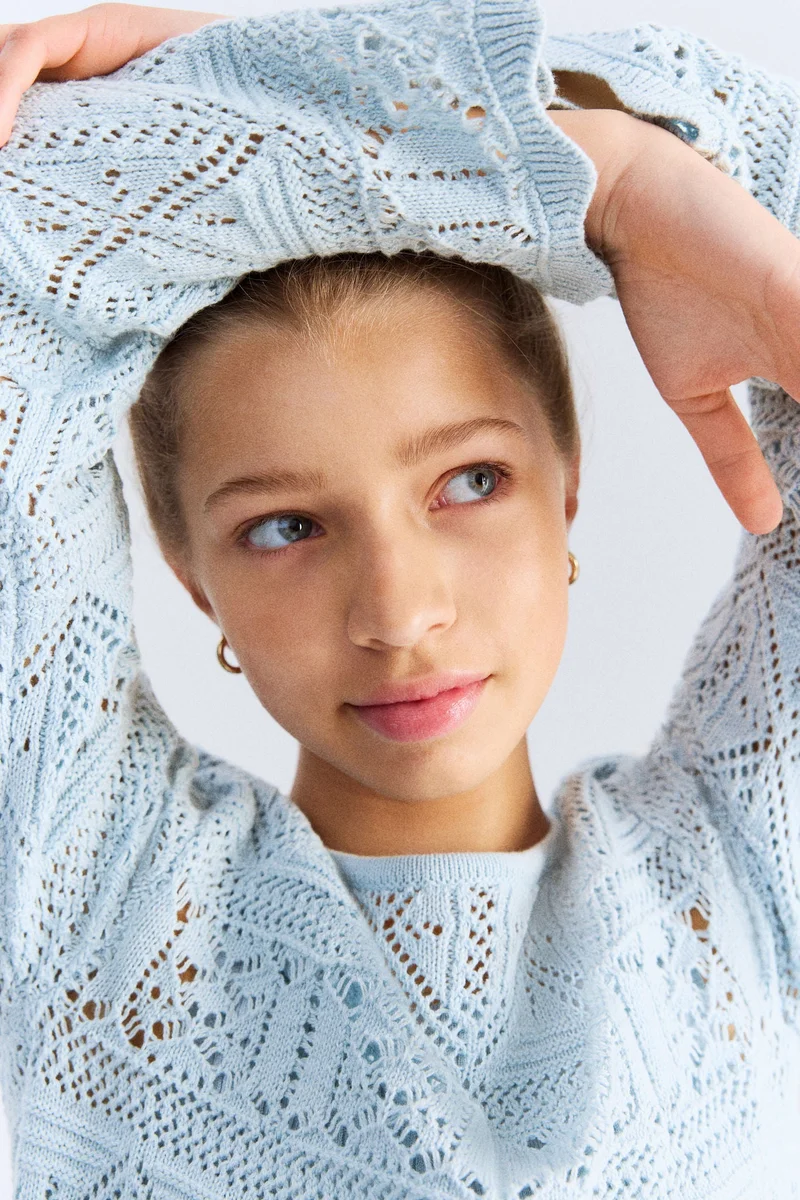 H&M Pointelle-knit cropped top