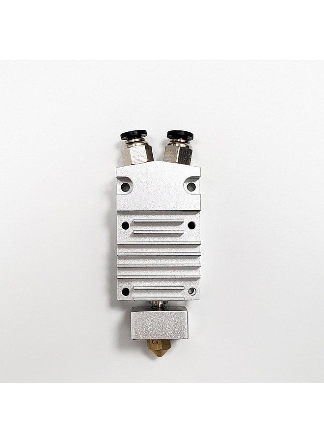 2 in 1 Out Dual Color Hotend Extruder Kit with Heater Wire Thermistor 0.4mm Brass Nozzle 24V for 2E Model 3D Printer