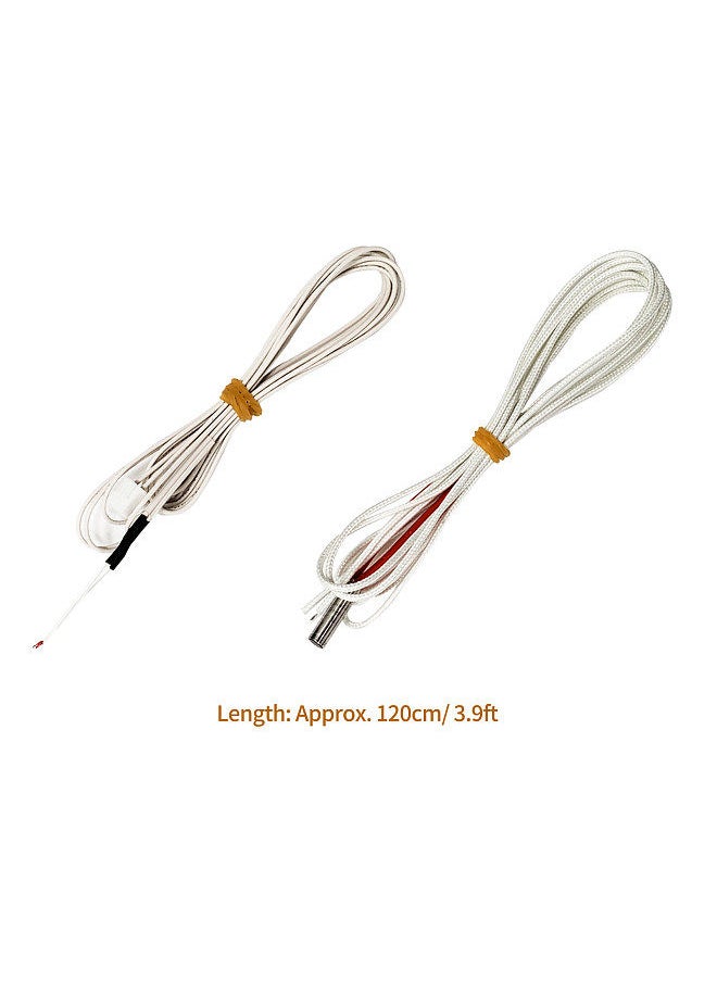 2 in 1 Out Dual Color Hotend Extruder Kit with Heater Wire Thermistor 0.4mm Brass Nozzle 24V for 2E Model 3D Printer