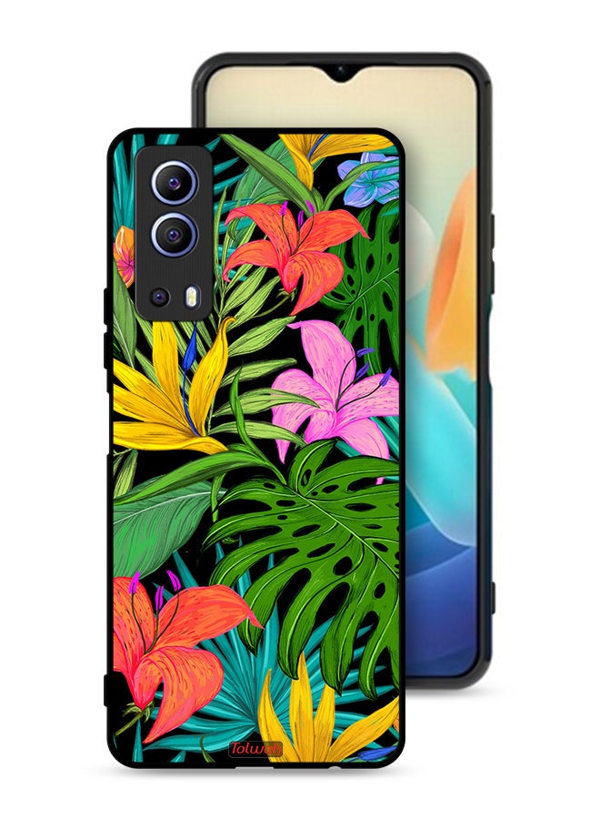 Tolwak Vivo iQOO Z3 5G Protective Case Cover Pattern Tropical Flowers Leaves - Image 1