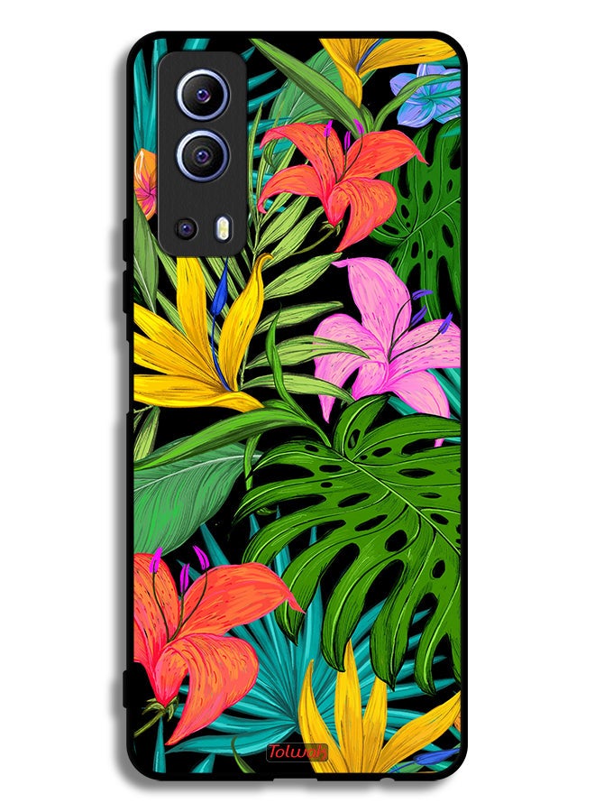 Tolwak Vivo iQOO Z3 5G Protective Case Cover Pattern Tropical Flowers Leaves - Image 2