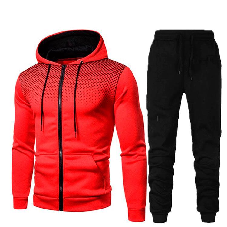 2024 autumn and winter AliExpress new cross-border mens casual cardigan hooded vests 3D printing mens wholesale suit Red