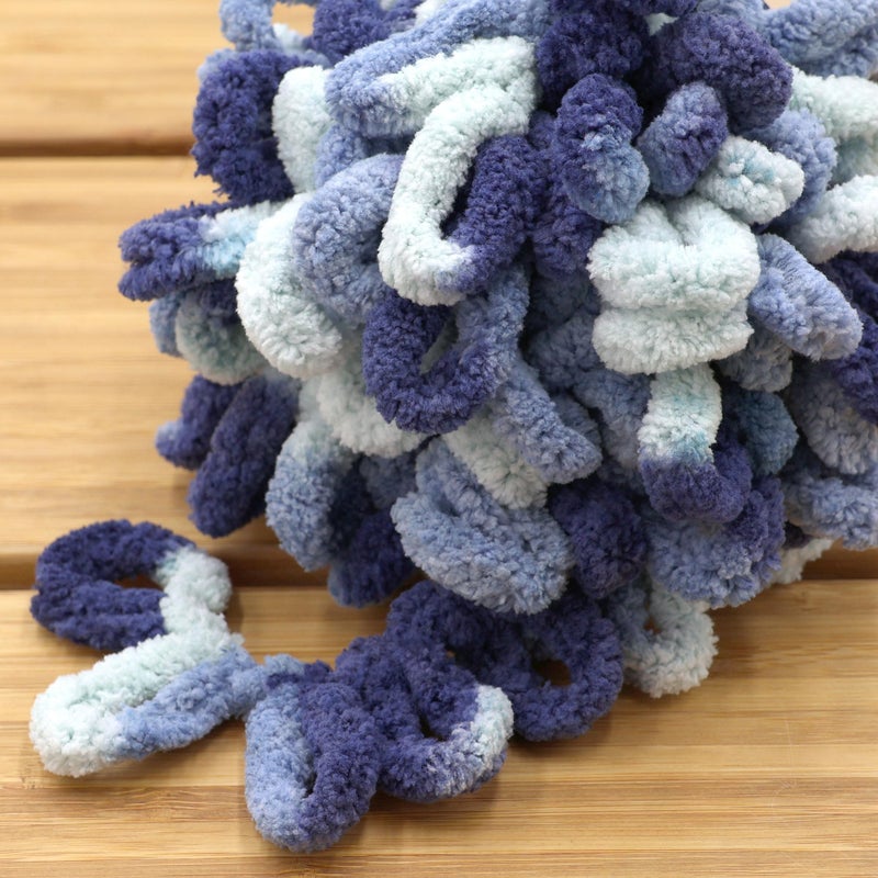 BambooMN JubileeYarn Fun Finger Loops Yarn - 100g/Skein Jumbo Polyester - Pegasus - 6 Skeins - Image 3