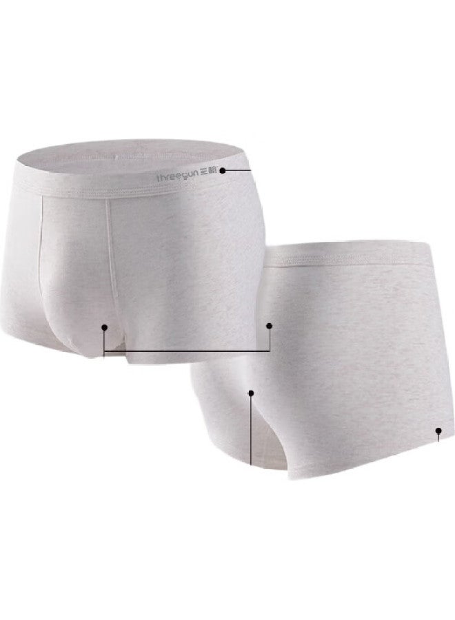 THREEGUN 【Class A Pure Cotton 7A Antibacterial】Antibacterial Teenage Boys Underwear Class A Non-Buttocks Development Period 3-Pack - Image 2