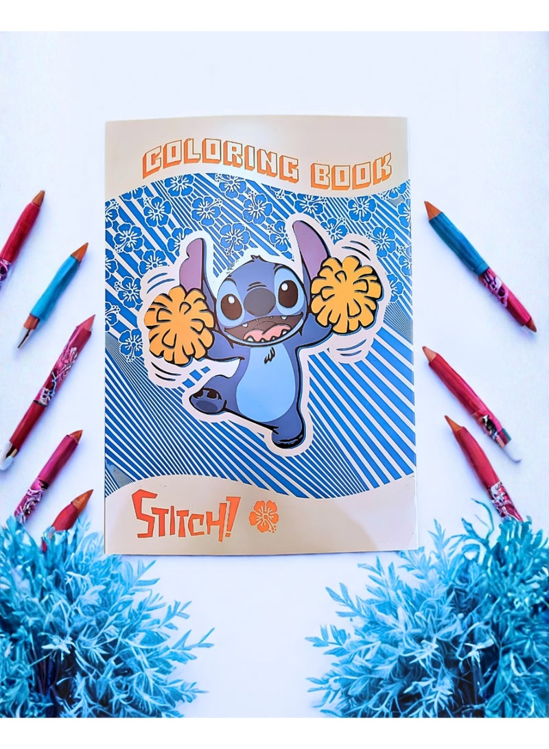Stitch Coloring Book, Coloring Book for Kids featuring Stitch, Educational Drawing Coloring Book for Boys and Girls, High-Quality Paper Coloring Book for Art Activities, Coloring Book for Focus and Developing Motor Skills, Stationery Supplies including a Creative Coloring Book for Home and School, Entertainment Coloring Book for Hobbies, Coloring Book Gift for Children, Coloring Book for Sketching and Coloring - Image 1