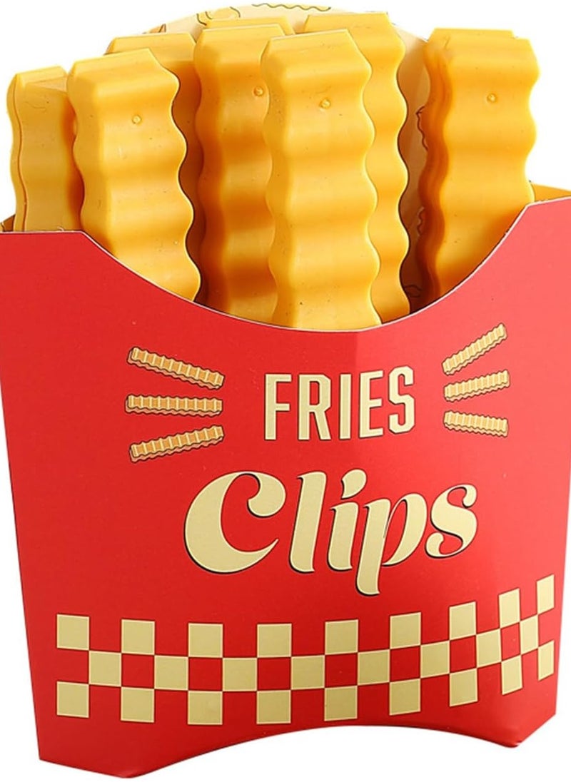 Generic - Chip Clips 12 Pack Plastic Food Clip & Cute Refrigerator Magnets Curved Design Sealing French Fries Bag Clips for Food Storage, Kitchen and Home Decor (3.8in x12pcs) (12 Pack) - Image 1
