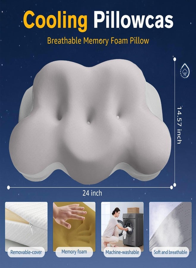 KKN Cervical Neck Pillow, Pillows for Neck and Shoulder Pain, Contour Pillow, Neck Pillows, Pillow for Neck Pain Relief, Side Sleeper Pillows for Adults, Ergonomic Pillow, Memory Foam Pillows - Image 3