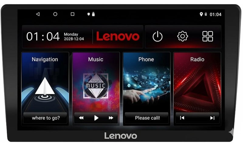 Lenovo 9 Inch 2K Android Car Stereo 8GB RAM 256GB ROM Support Apple Carplay Android Auto Wireless Bluetooth USB Video Audio Playback High Definition Screen built-in 360D Camera Option - Image 1