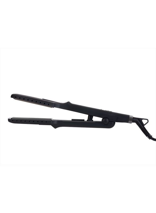 JOSE EBER مكواة فرد الشعر الرطبة والجافة بجهد مزدوج 110 فولت - 240 فولت، للاستخدام على الشعر الرطب أو الجاف، ألواح عائمة عريضة، فحم - Image 3