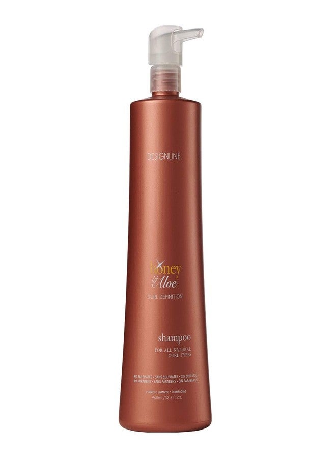 DESIGNLINE Honey & Aloe Shampoo, 32.5 oz - Regis Gently Cleanses and Helps Create Frizz-Free Better Defined Curls - Image 1