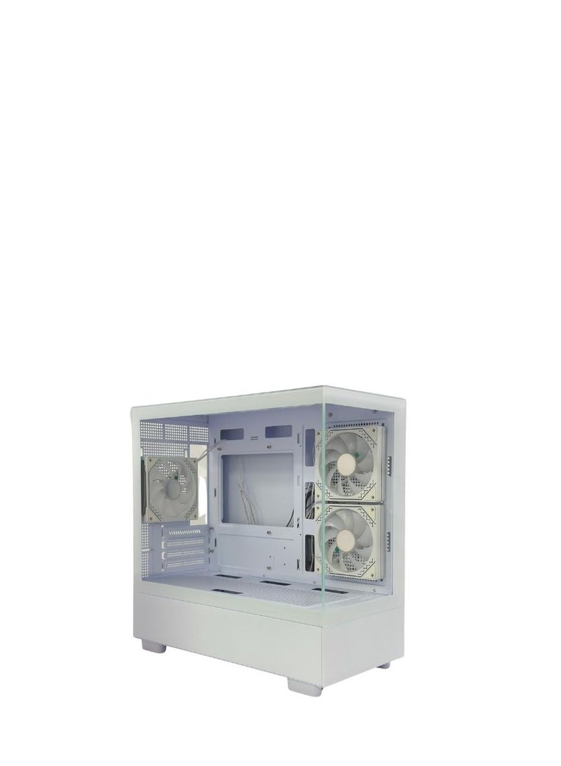 WJCOOLMAN (أبيض) WJ COOLMAN A3 – علبة Mini ITX مع 3 مراوح RGB مثبتة مسبقًا - Image 3