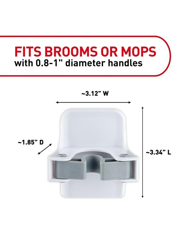 Command Command Mop and Broom Holder Wall Mount, 6 Grippers with 16 Command Strips, Organize Damage-Free - Image 2