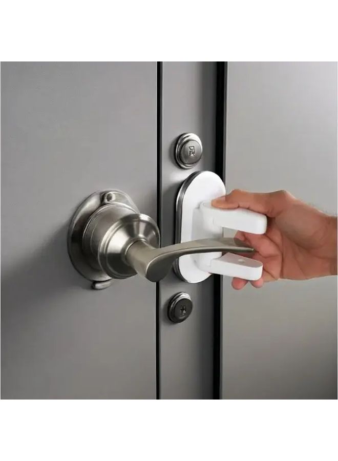 Heavy Duty White Door Lever Lock Anti Pick Proof Easy Installation Home Office Hotel - Image 1