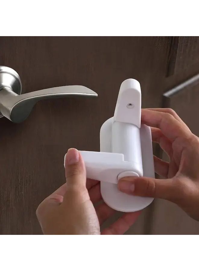 Heavy Duty White Door Lever Lock Anti Pick Proof Easy Installation Home Office Hotel - Image 5